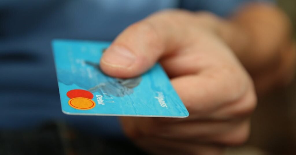 bank card hand